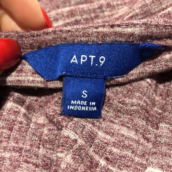 Apt 9 purple space dye long sleeve top size small - Picture 10 of 11